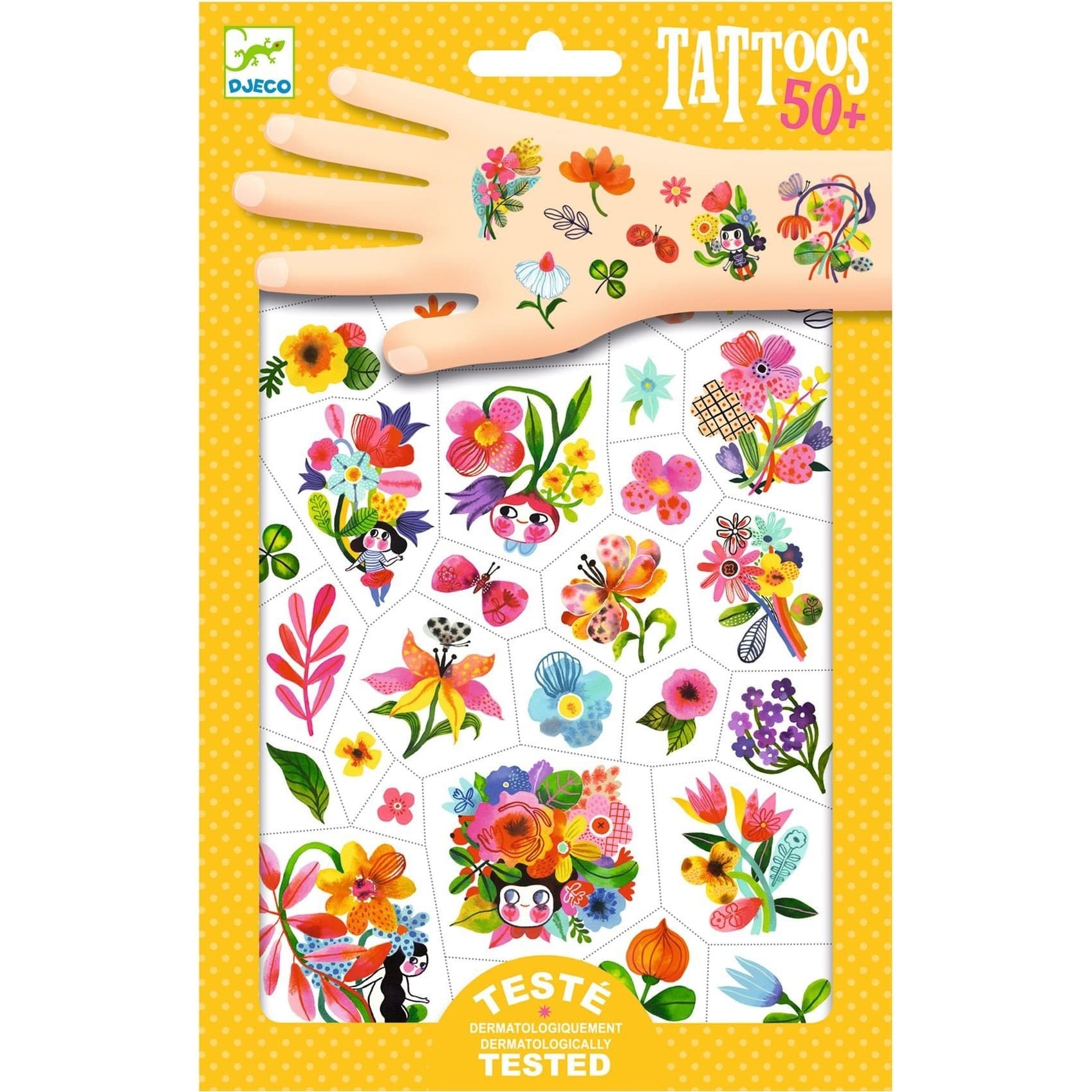 Djeco Tatouages Enfant Fleurs Aqua Flor