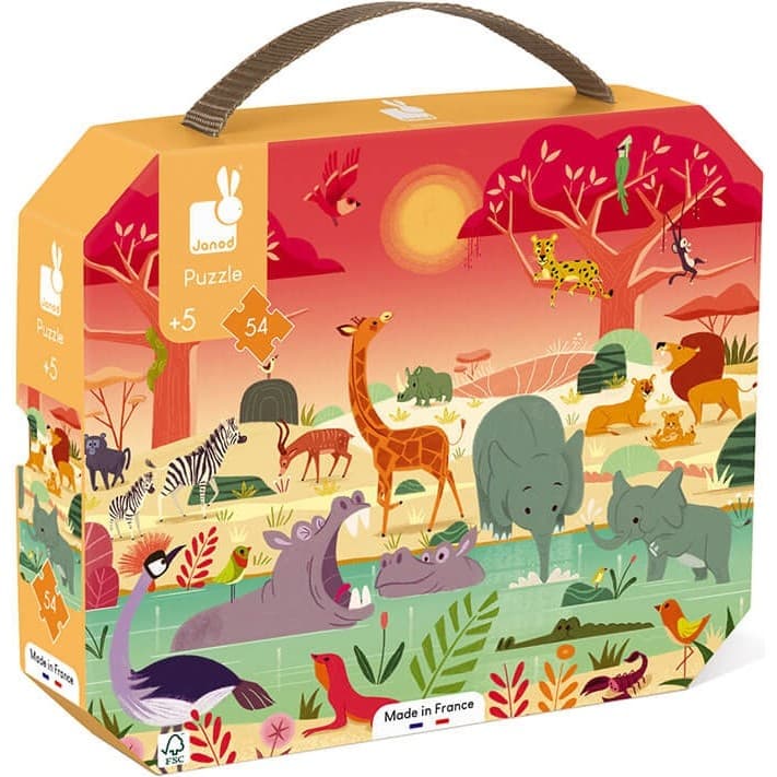 Janod Puzzle 54 pièces La réserve animalière