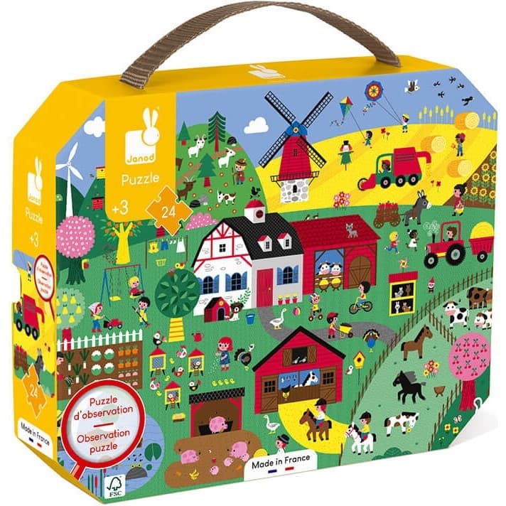 Janod Puzzle d'observation la ferme 24 pièces