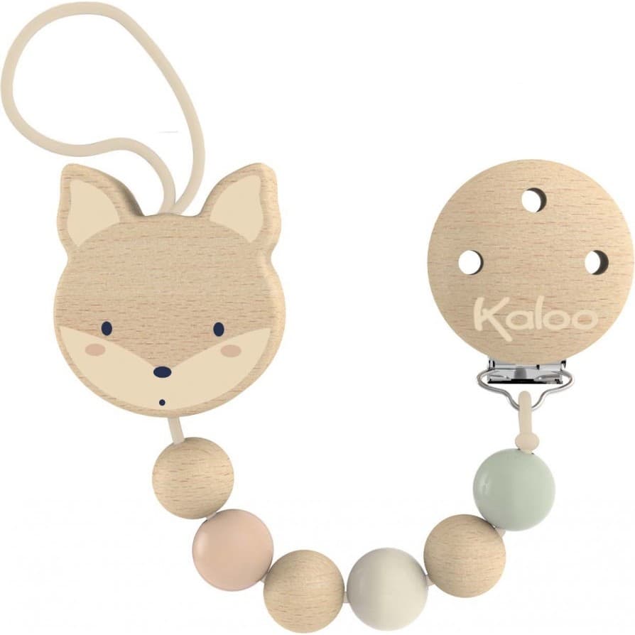 Kaloo Attache tétine en bois renard