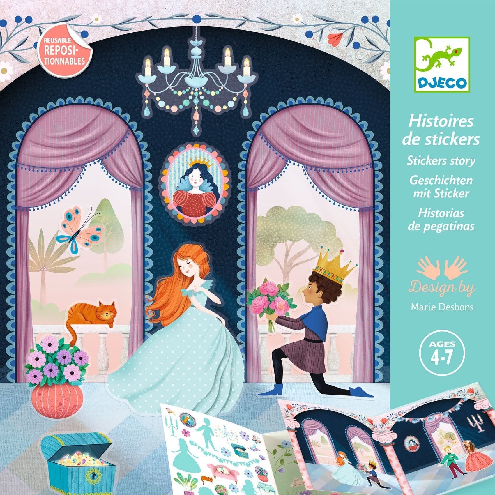 Djeco Histoires de stickers La vie au château