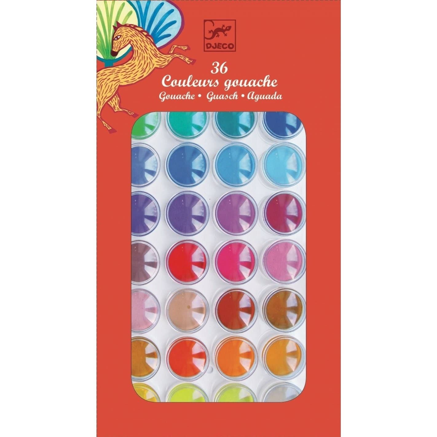 Djeco 36 Pastilles de Gouaches Les Couleurs