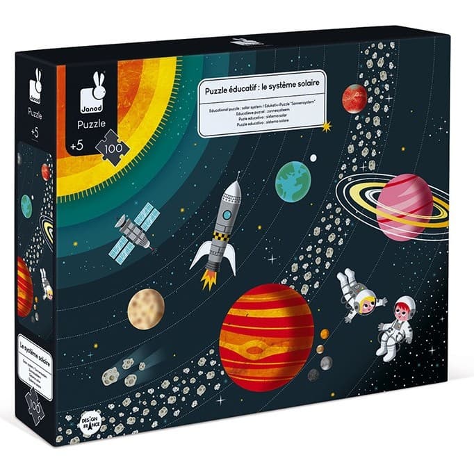 Janod Puzzle éducatif le système solaire 100 pcs