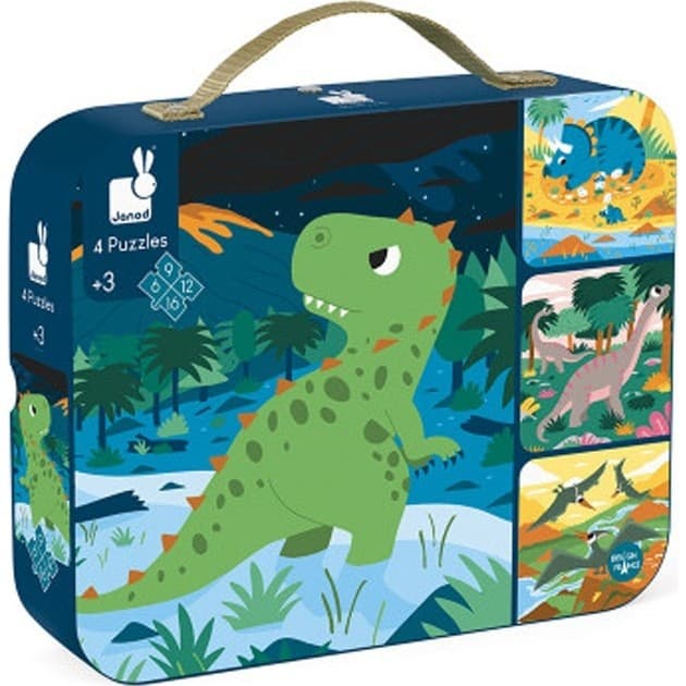 Janod 4 Puzzles évolutifs Dinosaures