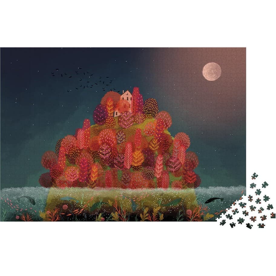 Janod Puzzle 2000 pièces Automne Rouge