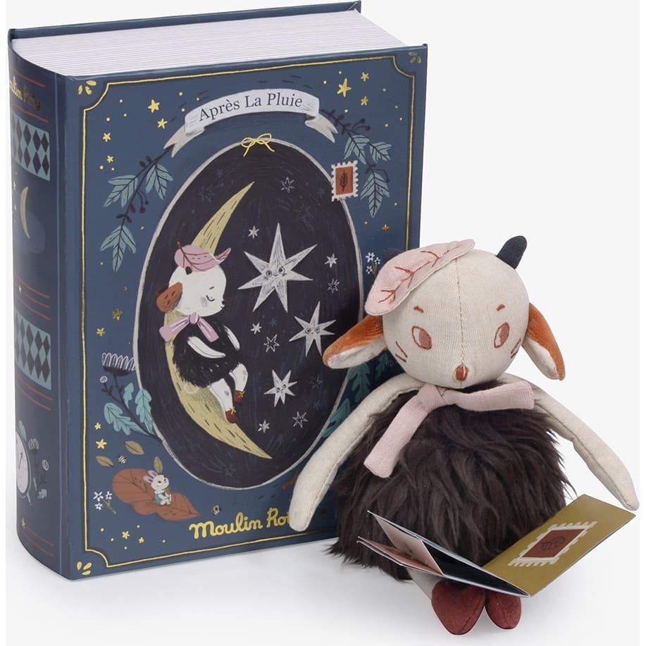 Moulin Roty Livre Bonne nuit coffret avec peluche Après la pluie