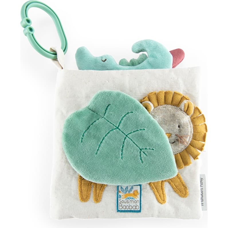 Moulin Roty Livre d'activités en tissu Sous mon Baobab