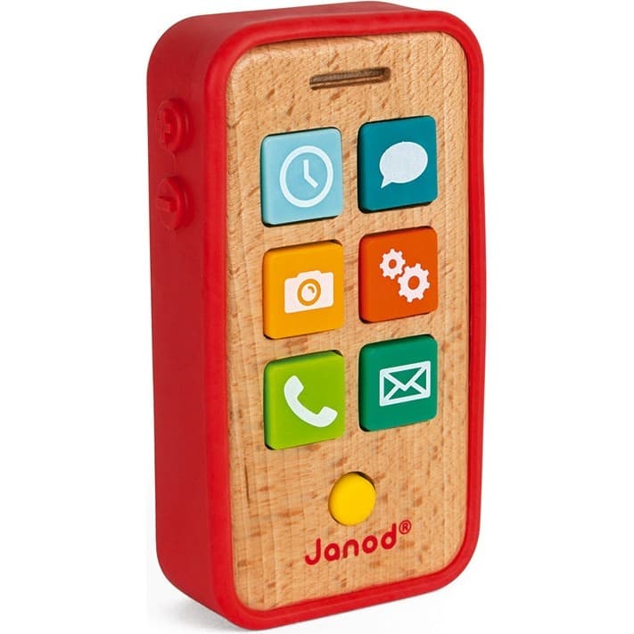 Janod Téléphone portable en bois sonore