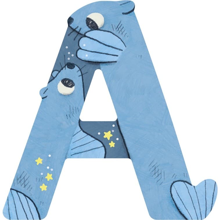 Moulin Roty Lettre A bleu en bois