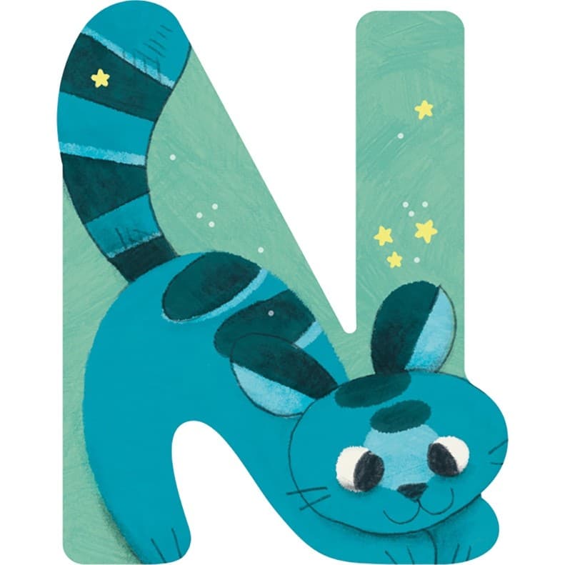 Moulin Roty Lettre N bleu en bois