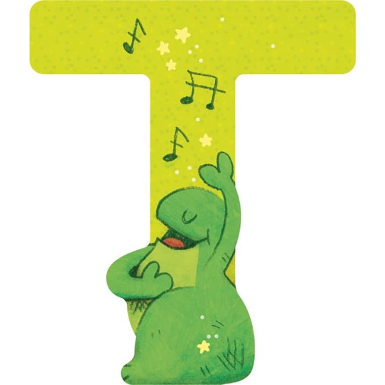 Moulin Roty Lettre T vert en bois