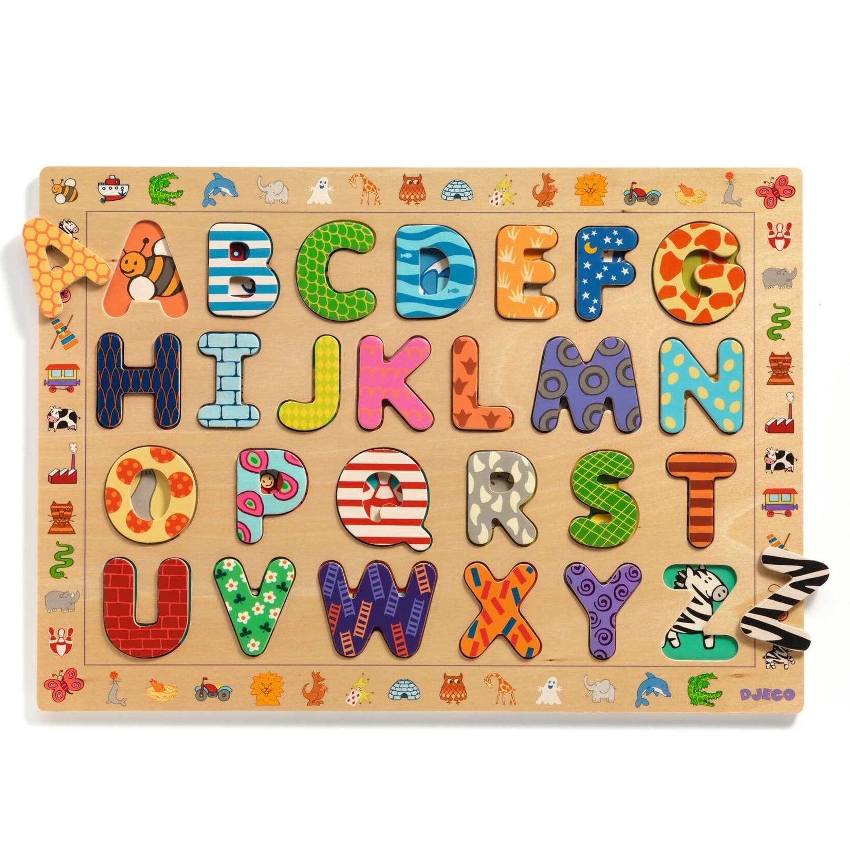 Djeco Puzzle 26 pièces en bois ABC