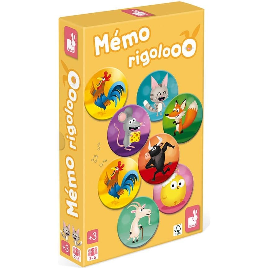 Janod Jeu de mémoire : Mémo Rigolo
