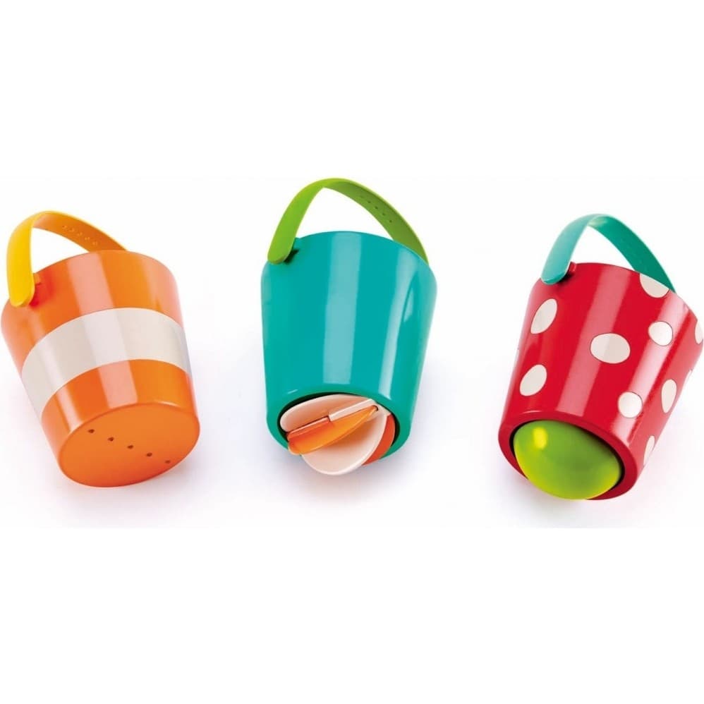 Hape Toys Ensemble de seaux colorés pour le bain