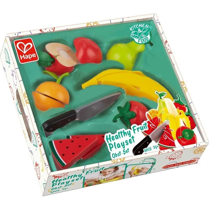 Hape Toys Plateau de fruits Fraise Poire Pomme Banane
