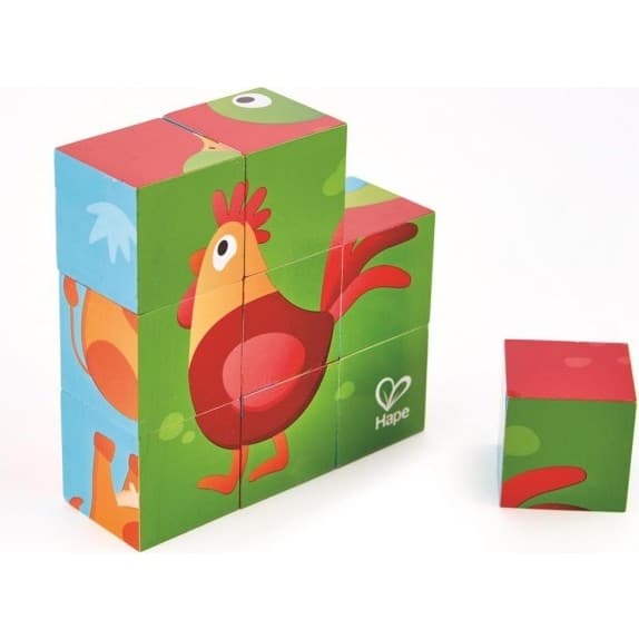 Hape Toys Puzzle pour bébé Cubes Animaux