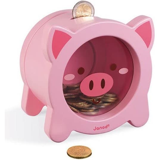Janod Tirelire Cochon en bois
