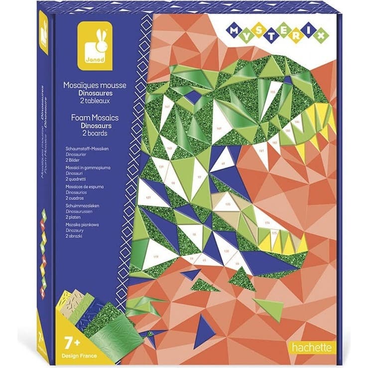 Janod Kit Créatif Mosaïques Mousse Géométriques Dinosaures