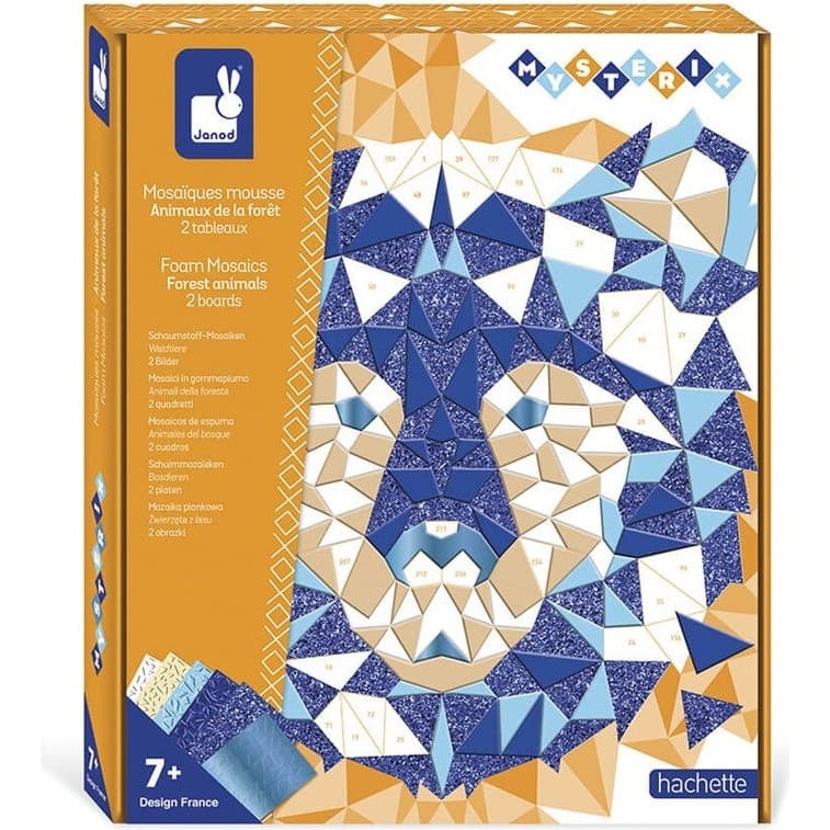 Janod Kit créatif : Mosaïques Mousse Animaux De La Forêt