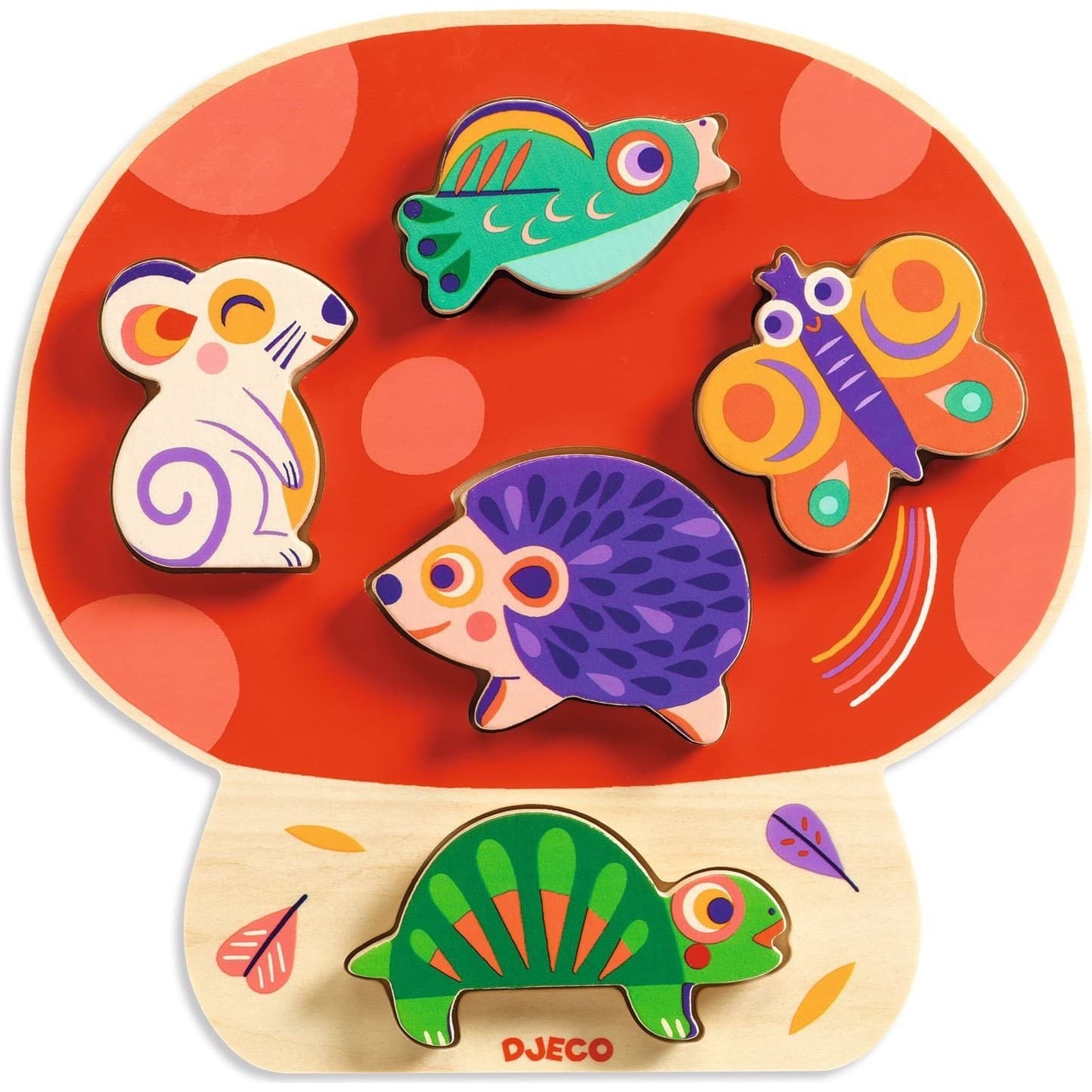 Djeco Puzzle encastrement 5 pièces en bois : Anianco