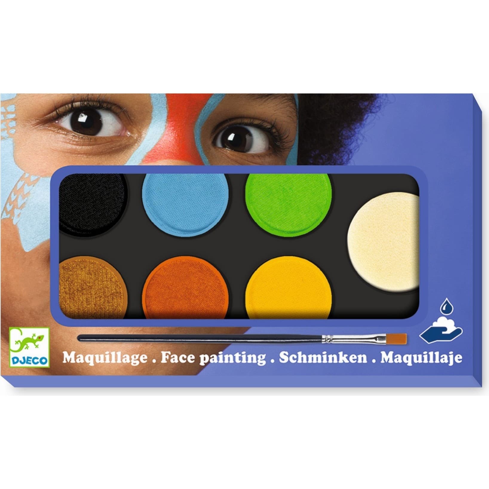 Djeco Palette de maquillage 6 couleurs arcciel