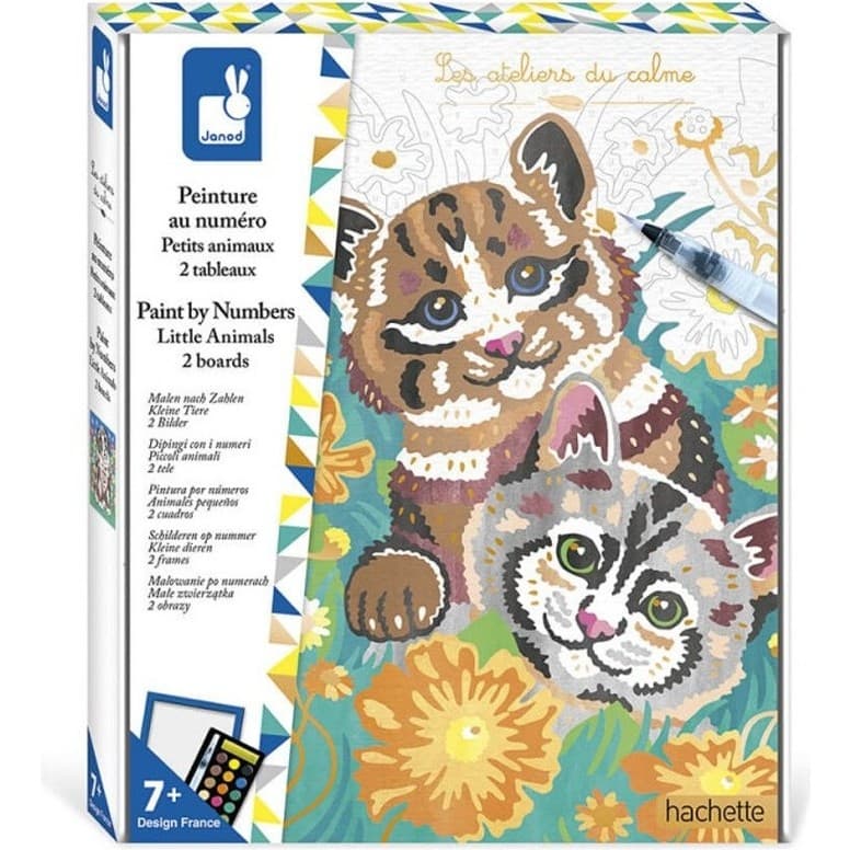 Janod Kit Créatif Peinture par Numéro Petits Animaux