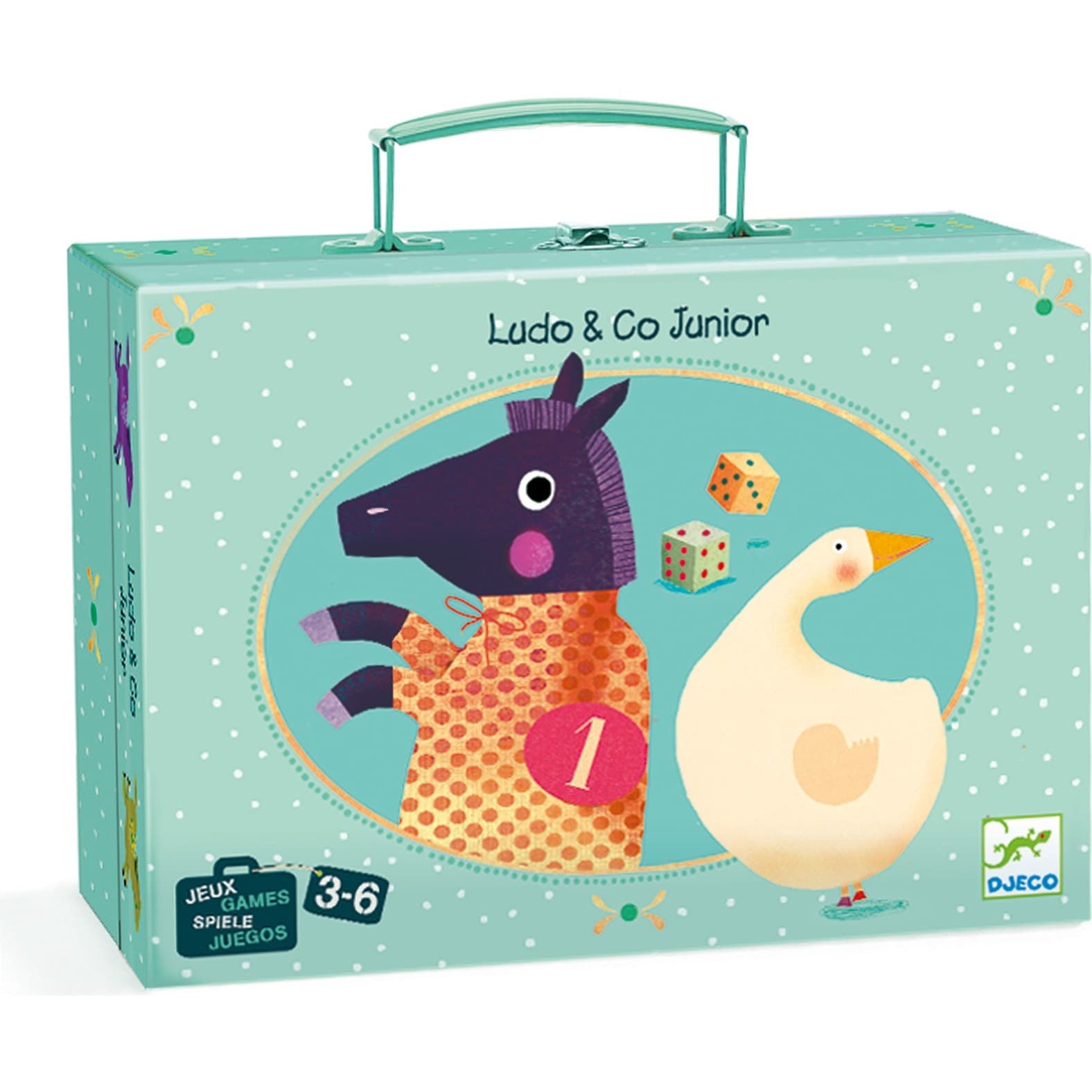 Djeco Ludo and Co Junior jeu de l'oie et petits chevaux