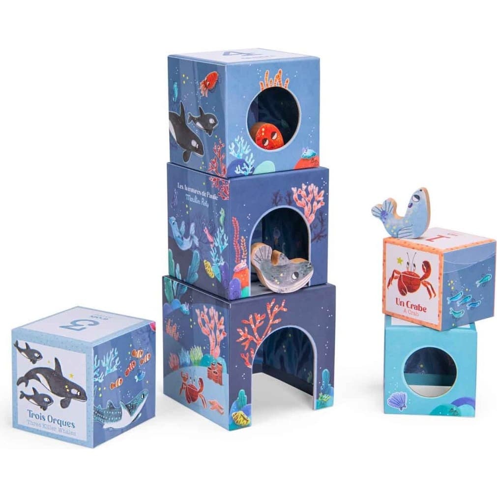 Moulin Roty Cubes empilables Les aventures de Paulie