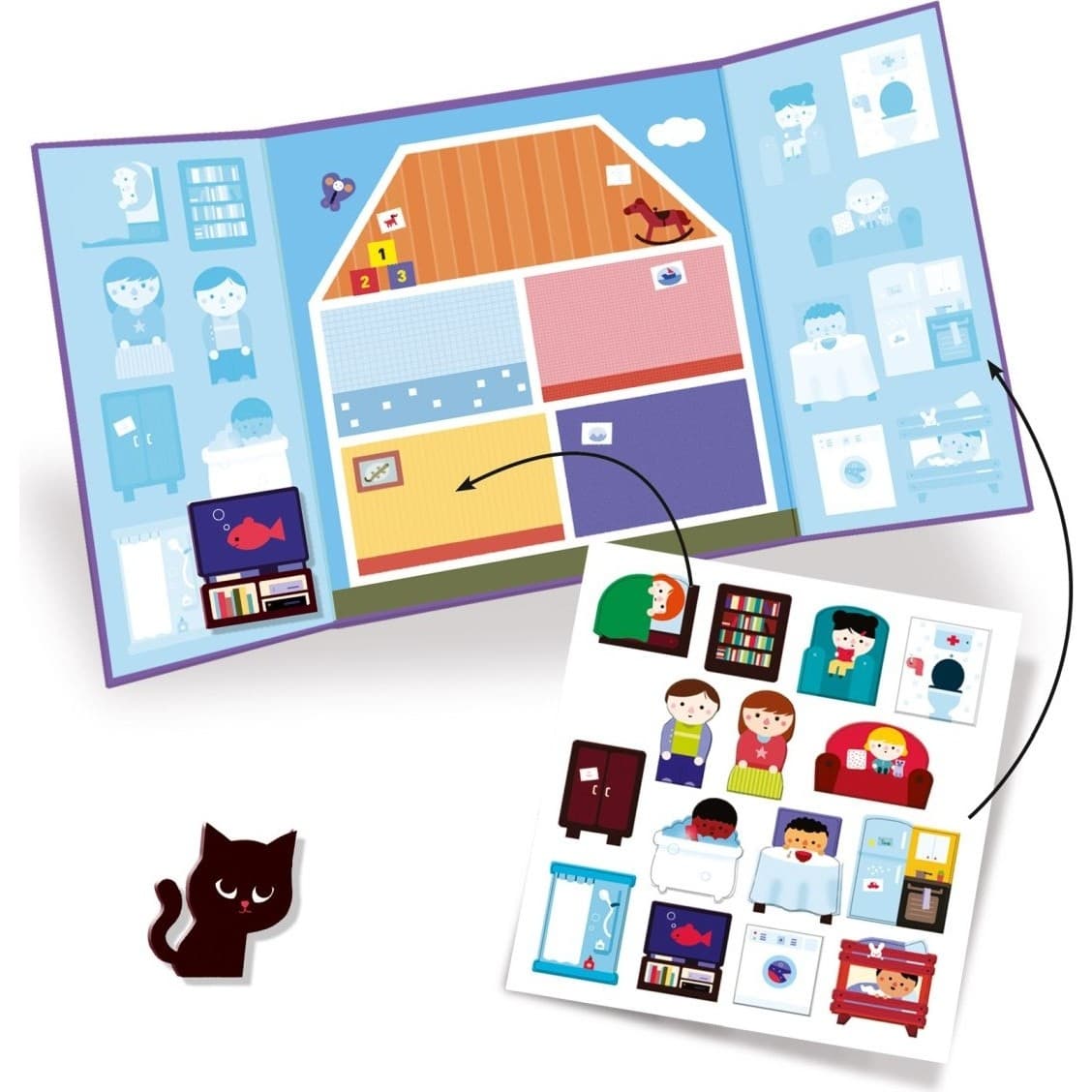 Djeco Créer avec des stickers la maison
