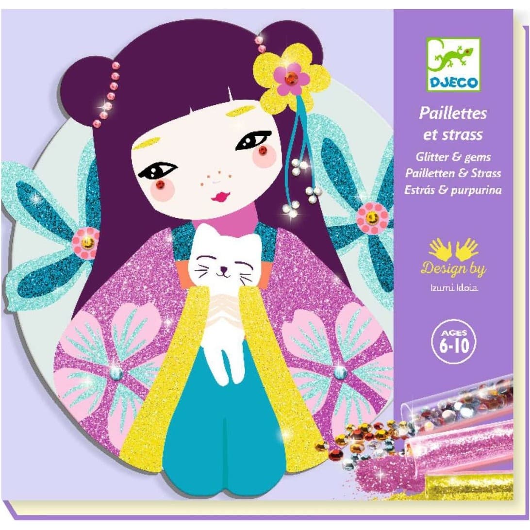 Djeco Tableaux paillettes et strass Onnanoko