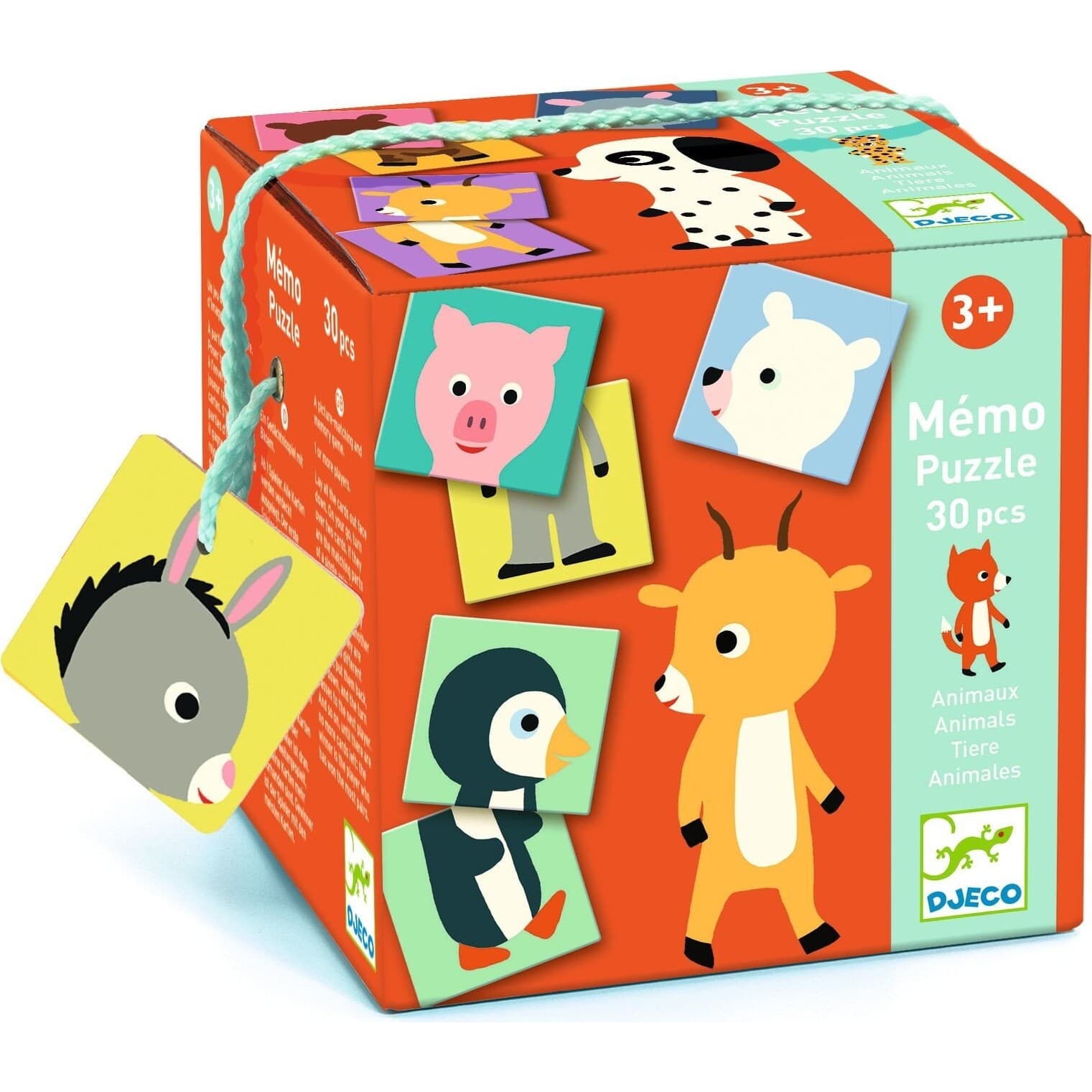 Djeco Mémo puzzle Animo 30 pièces