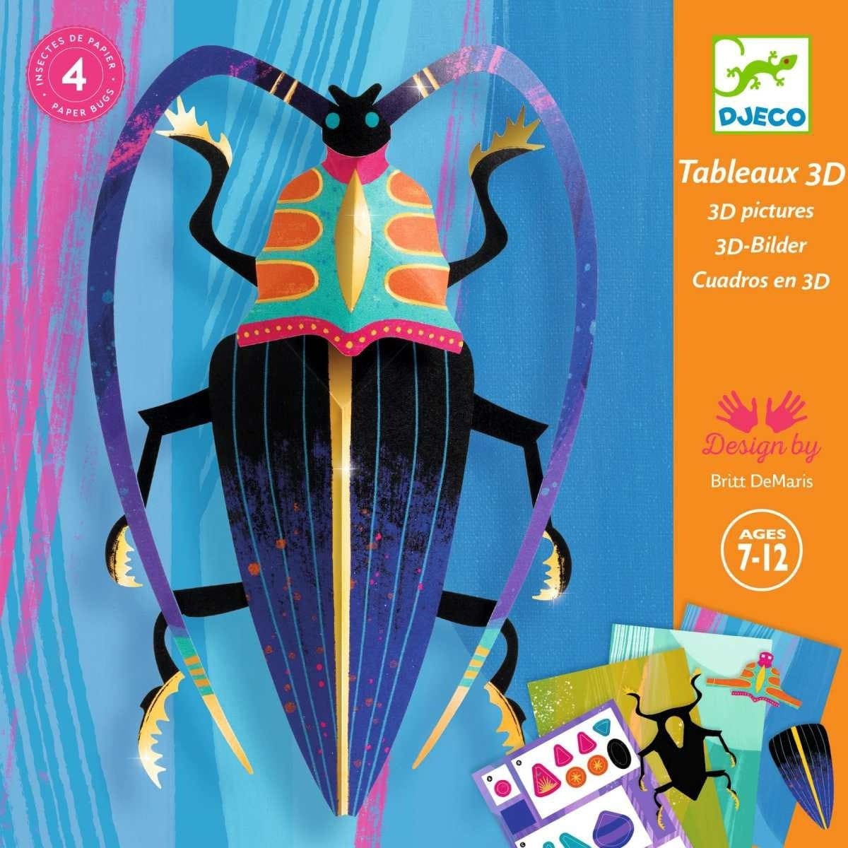 Djeco Tableaux 3D Paper bugs