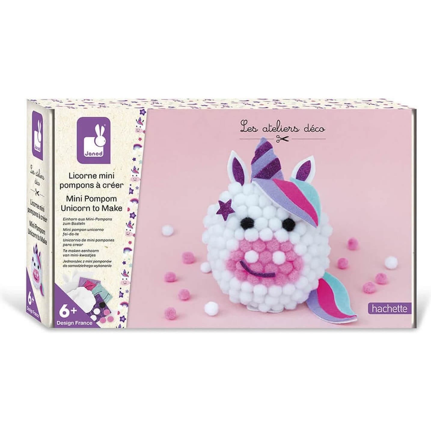 Janod Kit créatif : Licorne Mini Pompons A Créer