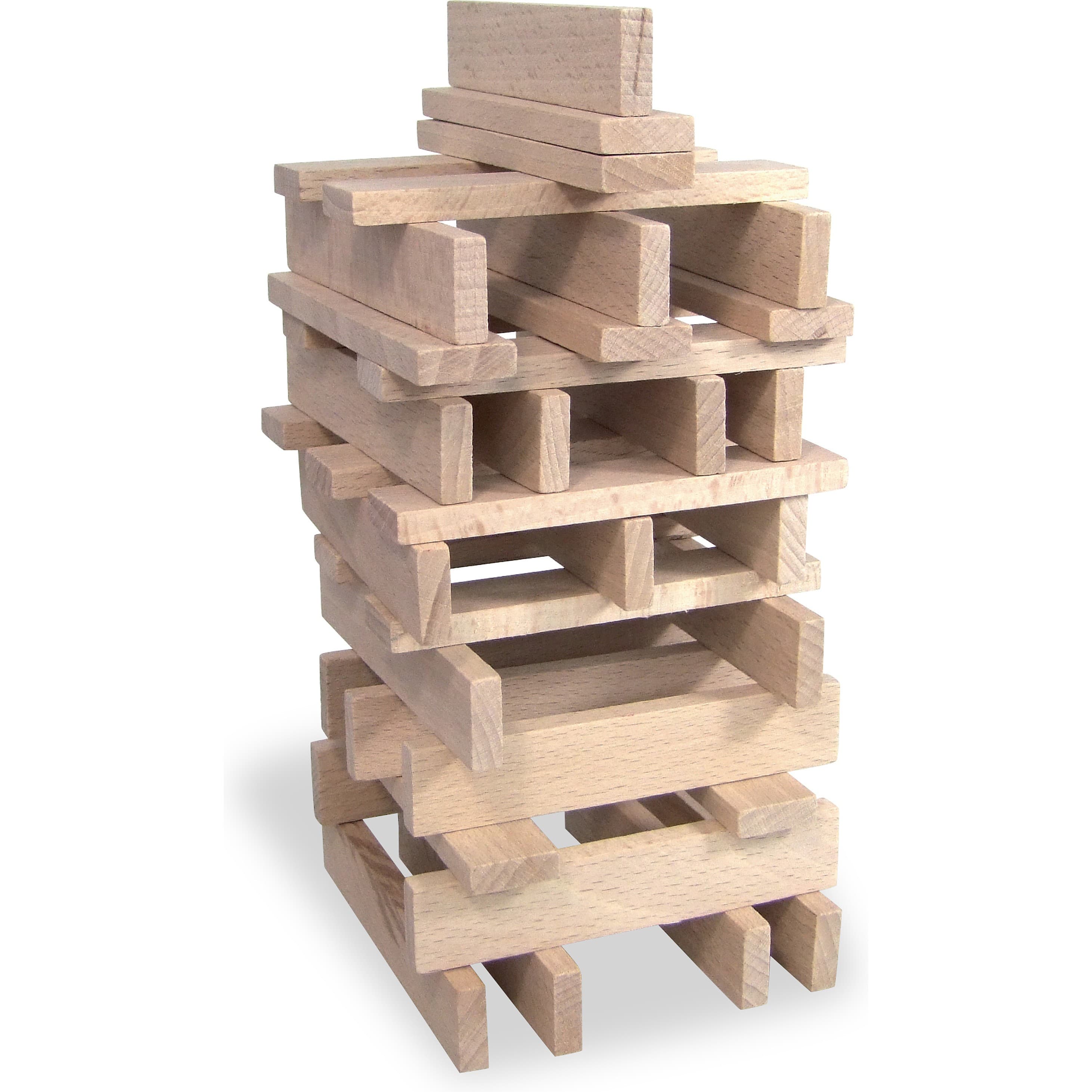 Vilac 100 planchettes en bois massif Batibloc Classic