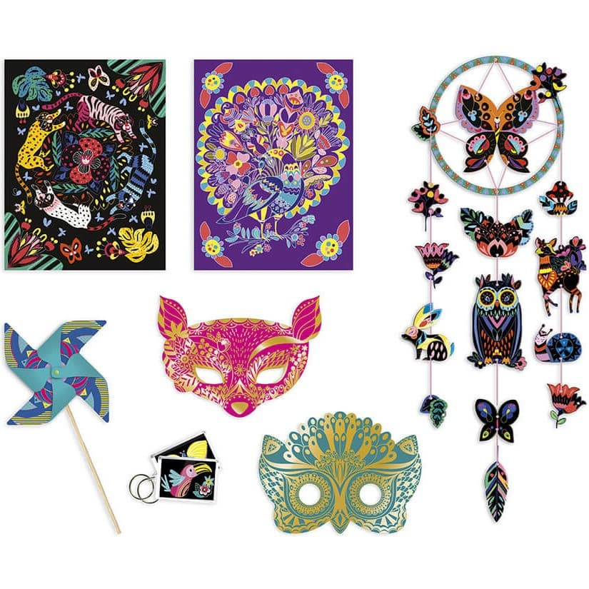 Janod Kit Créatif Coffret MultiActivités Scratch Art