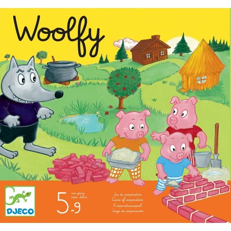 Djeco Jeu des 3 petits cochons Woolfy