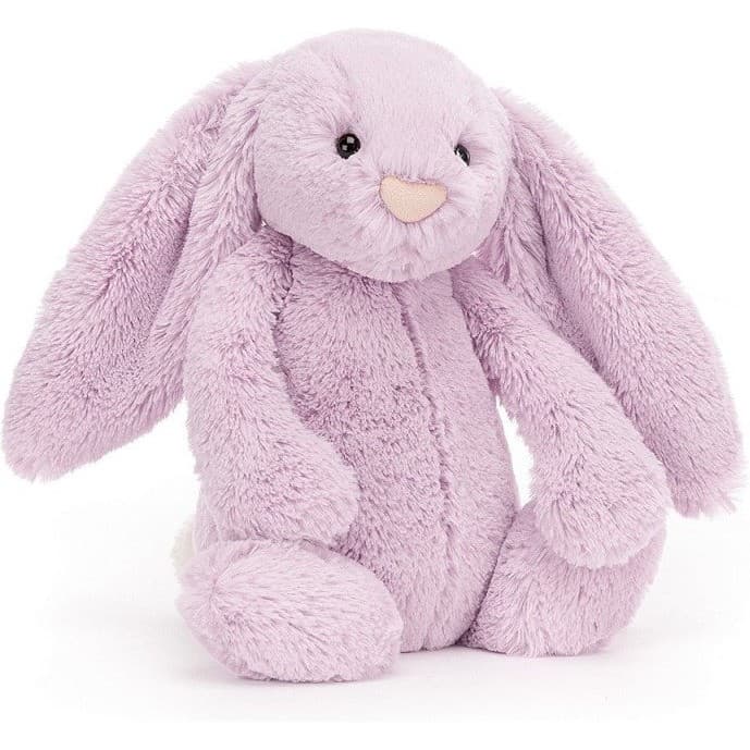 Jellycat Peluche lapin lila violet bashful de medium