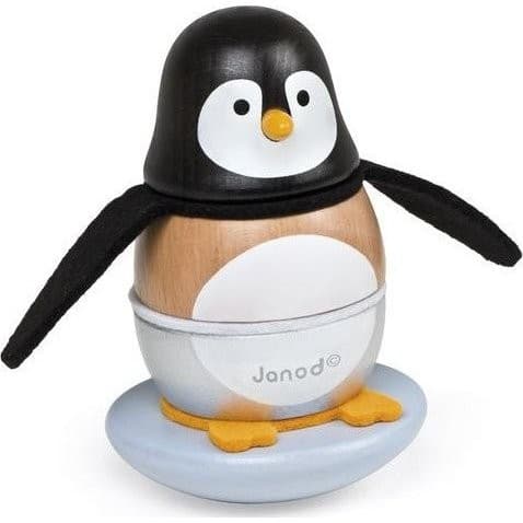 Janod Jouet Culbuto en bois Pingouin