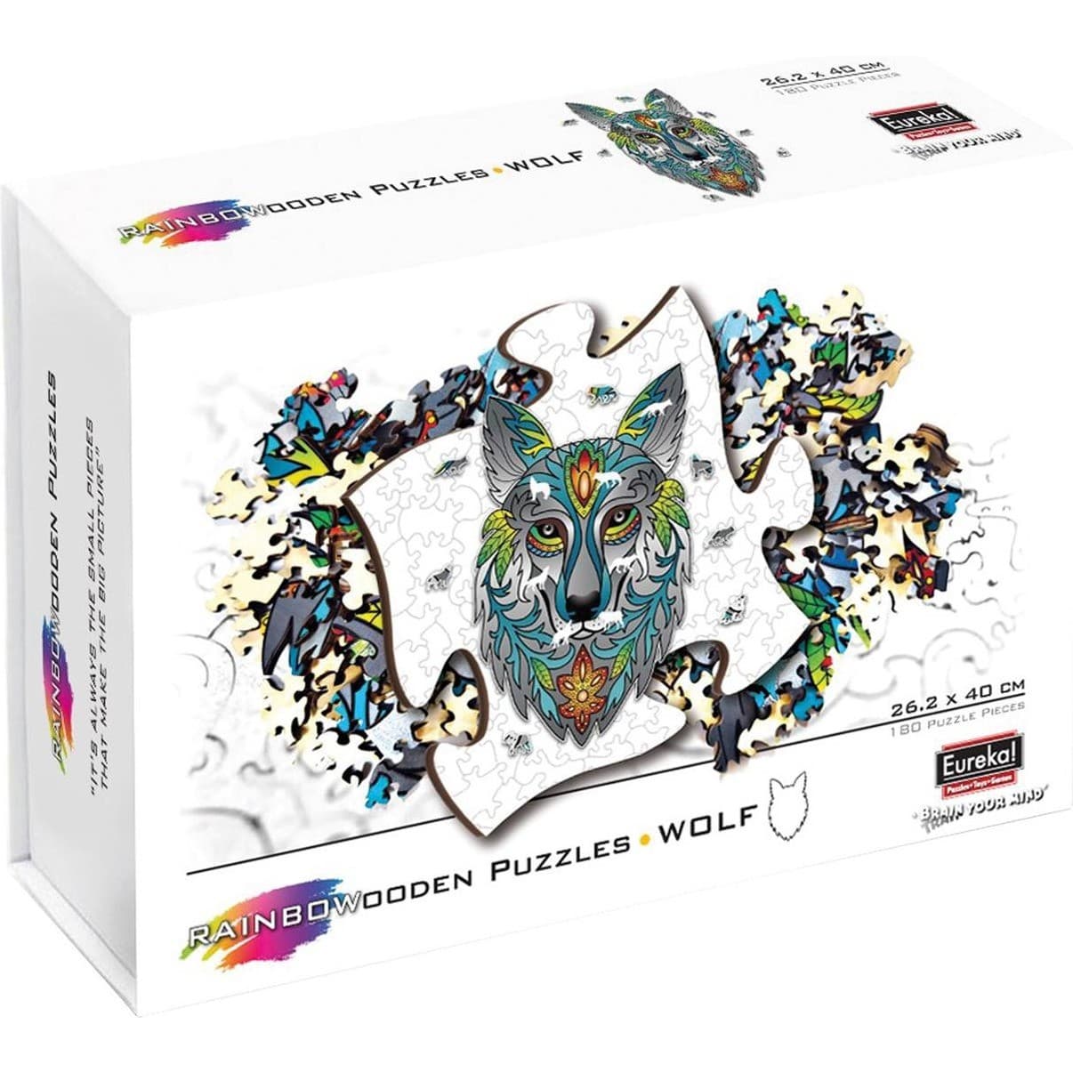 Rainbowooden 2D Puzzle Loup