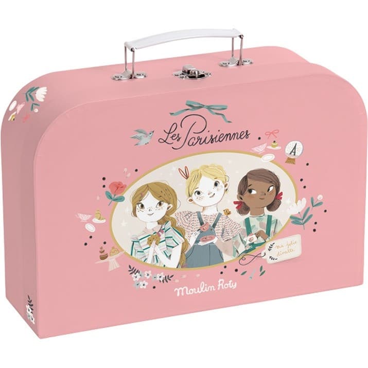 Moulin Roty Valise dînette thé métal Les Parisiennes