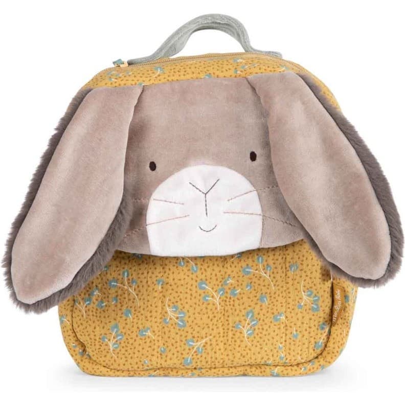 Moulin Roty Sac à dos lapin ocre Trois petits lapins