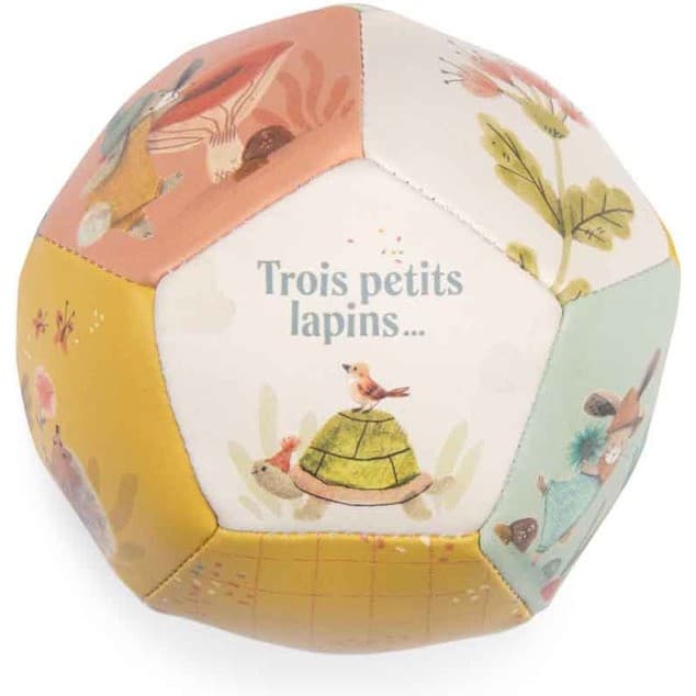 Moulin Roty Ballon souple 10cm Trois Petits Lapins