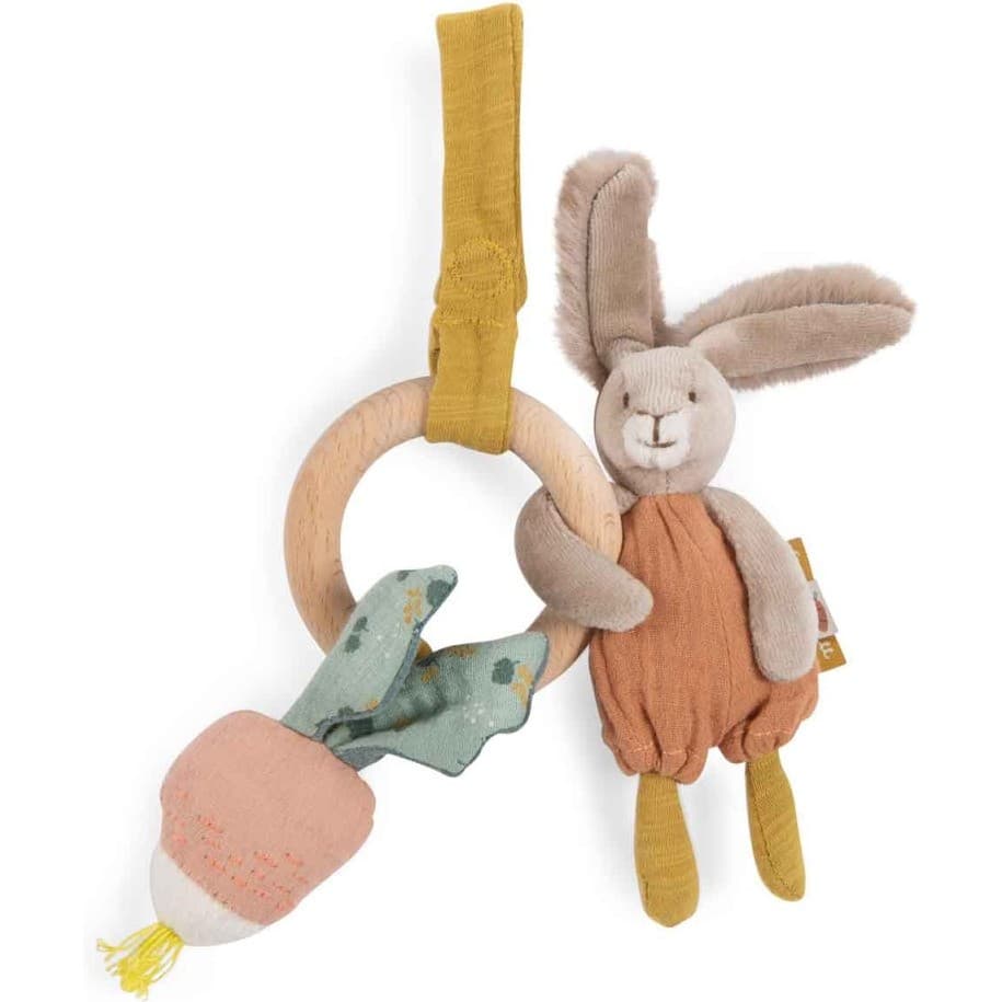 Moulin Roty Hochet anneau bois lapin Trois petits lapins