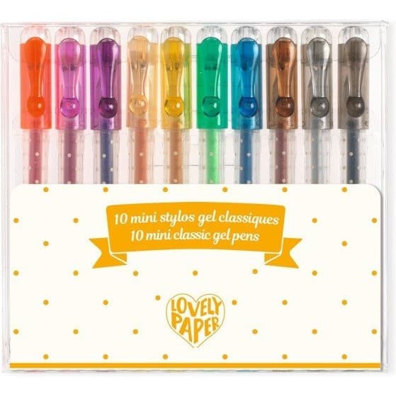 Djeco 10 mini stylos gel classique 