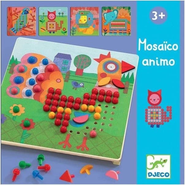 Djeco Jeu éducatif Mosaïco animaux