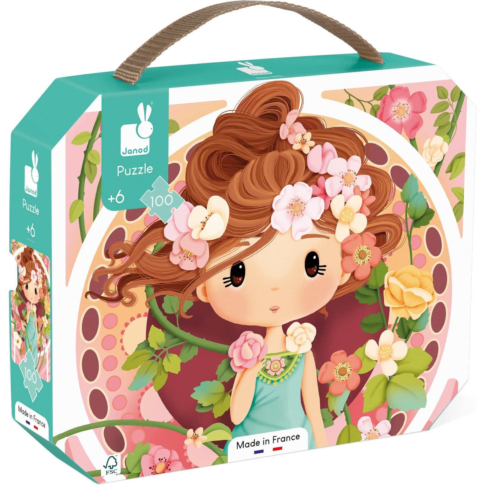 Janod Puzzle Inspiré de Mucha 100 pièces