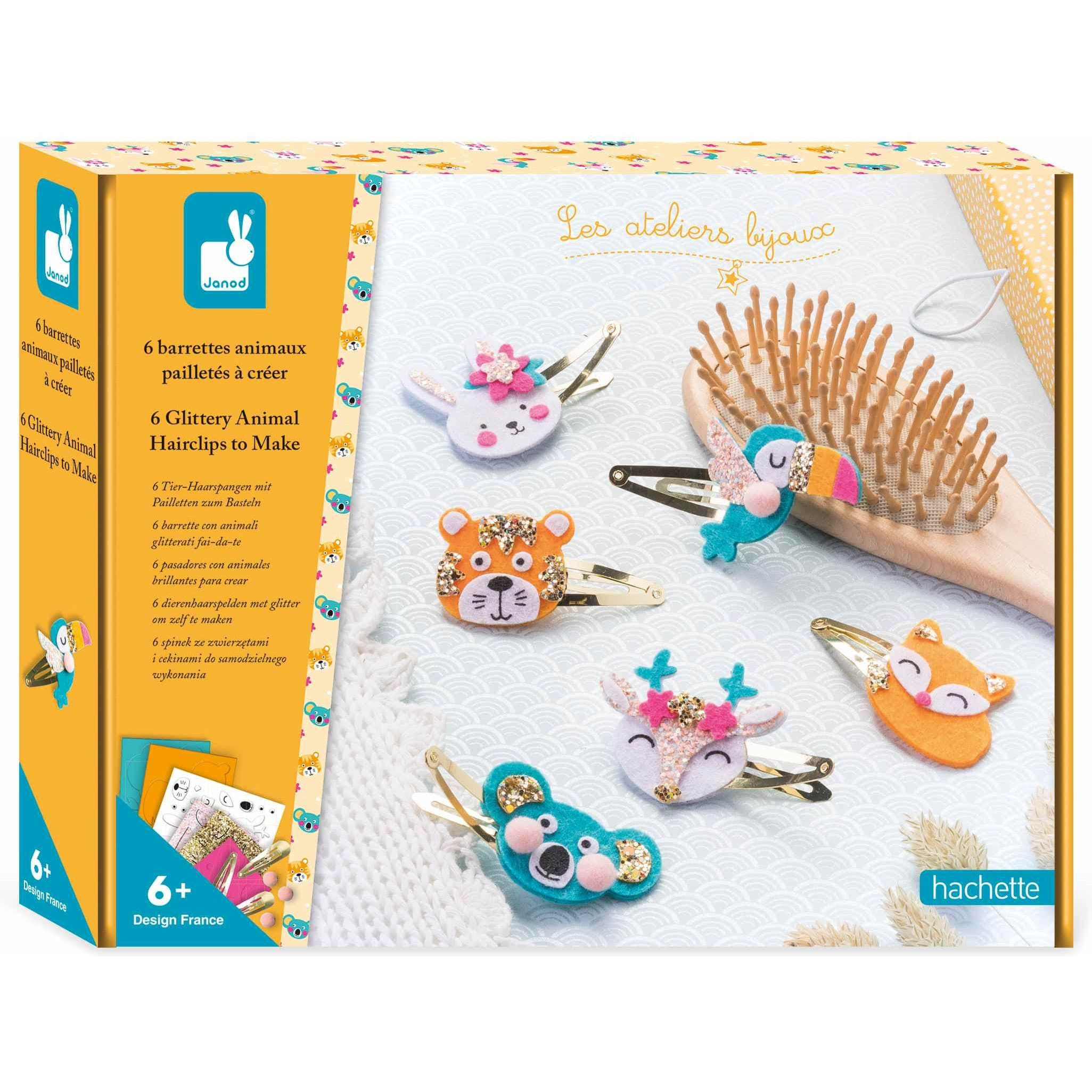 Janod Barrettes animaux pailletés à créer Les ateliers bijoux