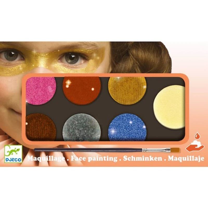 Djeco Palette de maquillage 6 couleurs effet métal