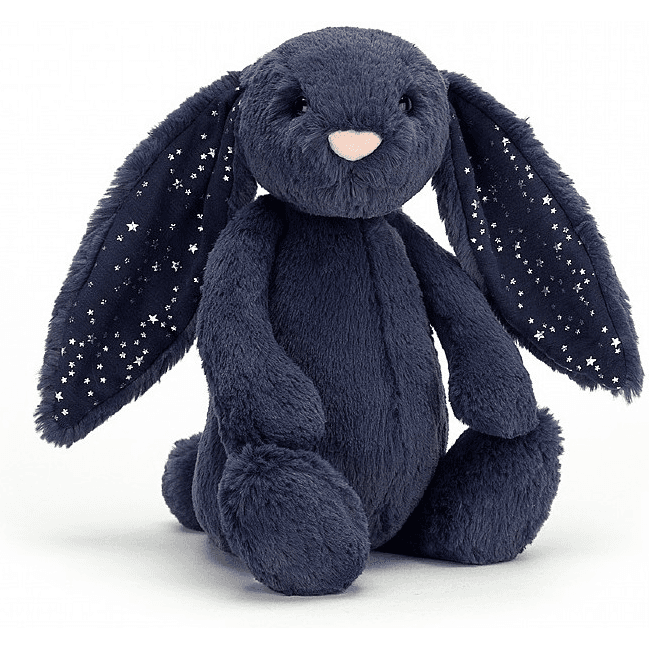 Jellycat Peluche lapin bleu nuit poussière d'étoiles 31cm