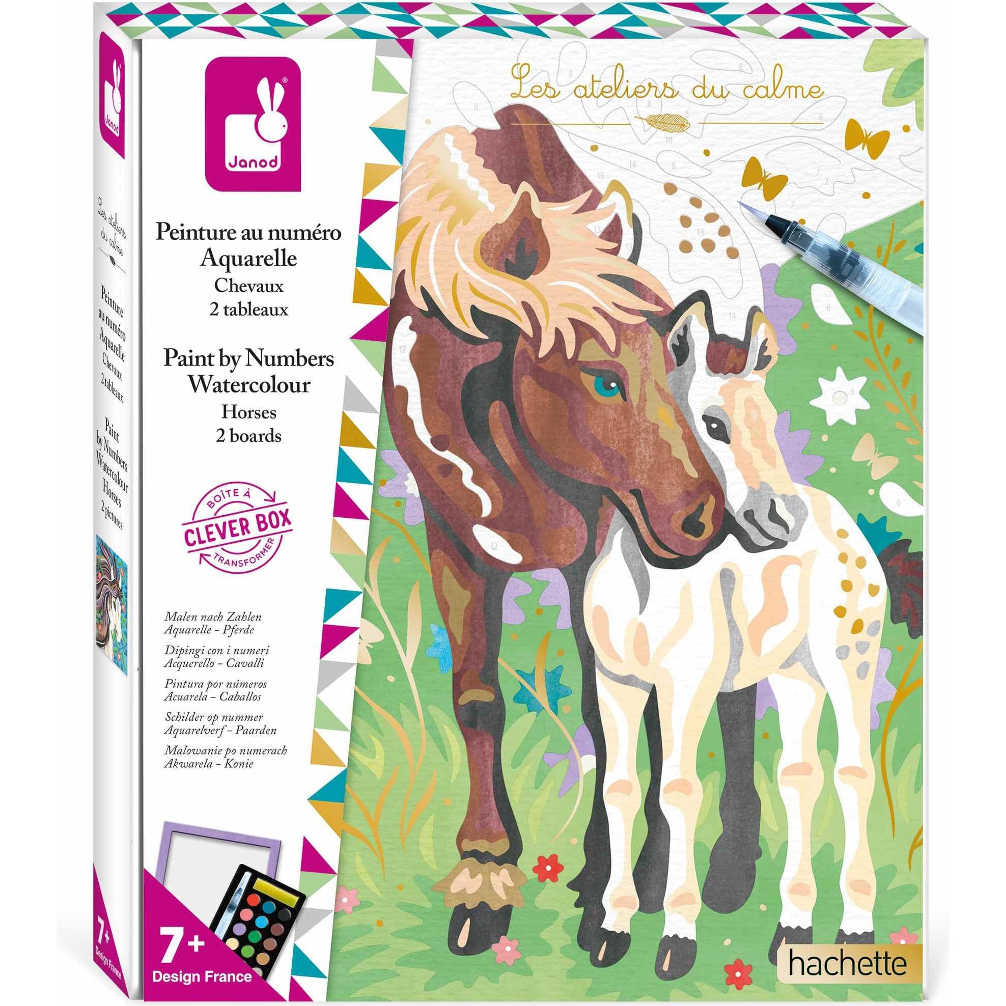 Janod Peinture au Numéro Aquarelle Chevaux